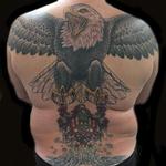 Tattoos - Bald Eagle, Family Crest, Back Piece,  Color Tattoo - 124827